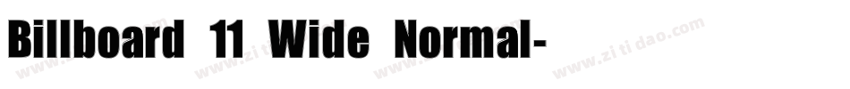 Billboard 11 Wide Normal字体转换
